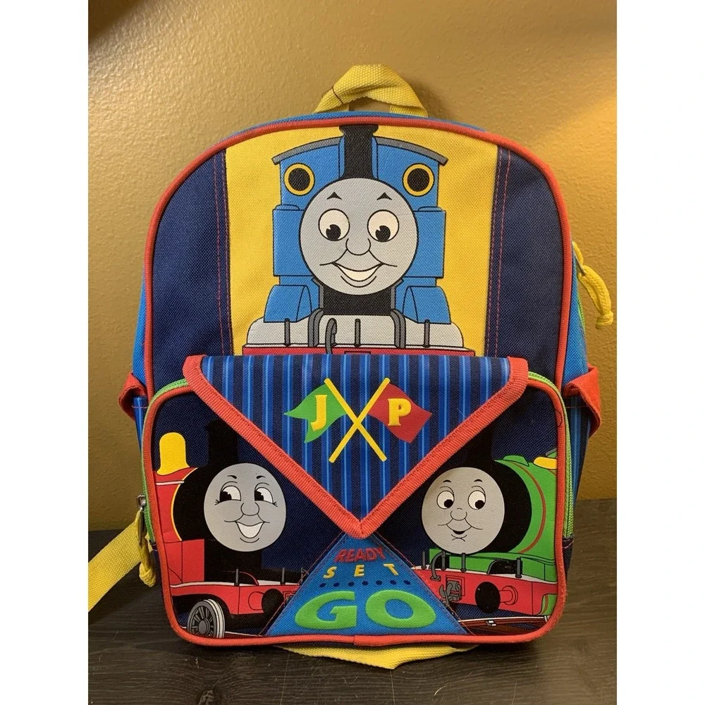 Vintage 2003 Thomas The Tank Engine And Friends Kids Backpack Y2K Book-bag